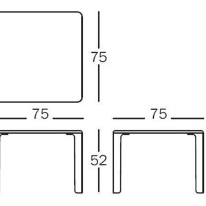 Linus Table 75x75