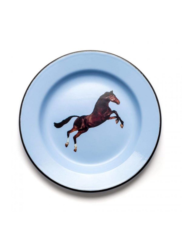 Horse Enamel Plate