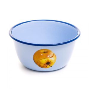 Apple Enamel Bowl